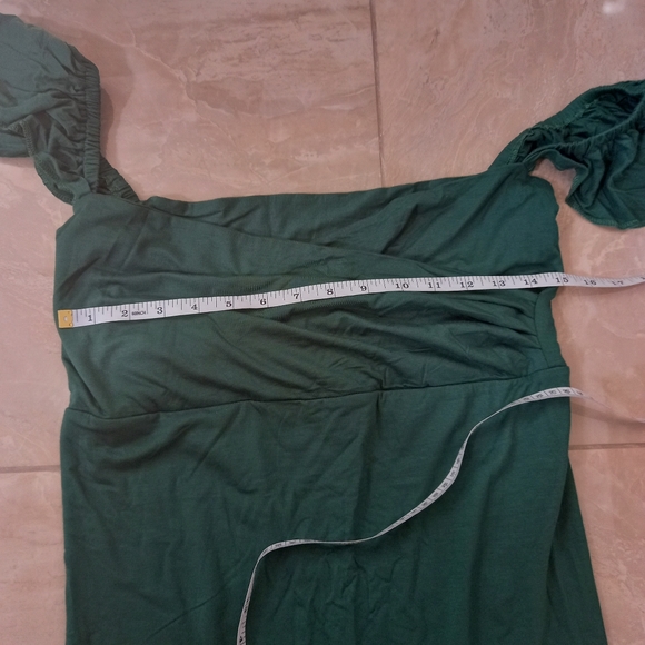 Green teal evening/maternity dress size large - Picture 5 of 9